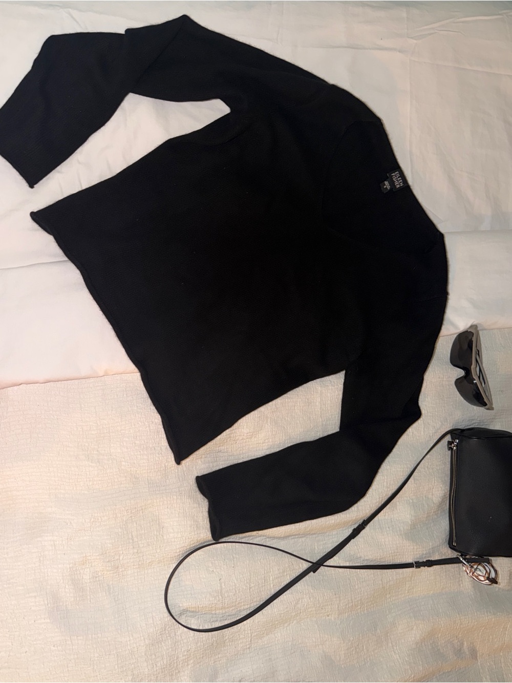 EILEEN FISHER Italian Cashmere V-Neck Turtleneck Top. Boxy Fit, Short Length$498
